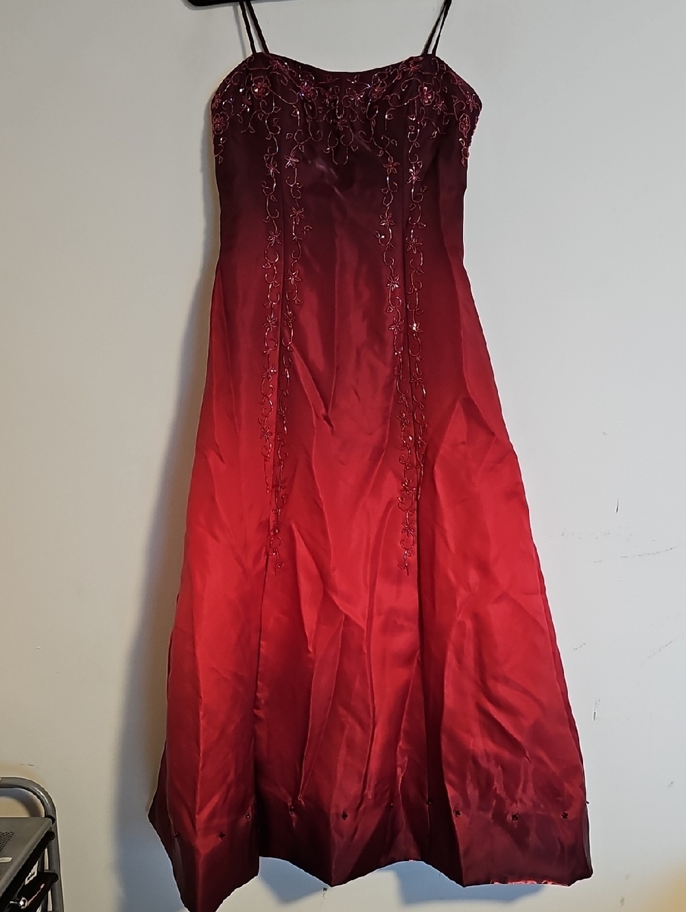 Jump Red Satin Evening Dress